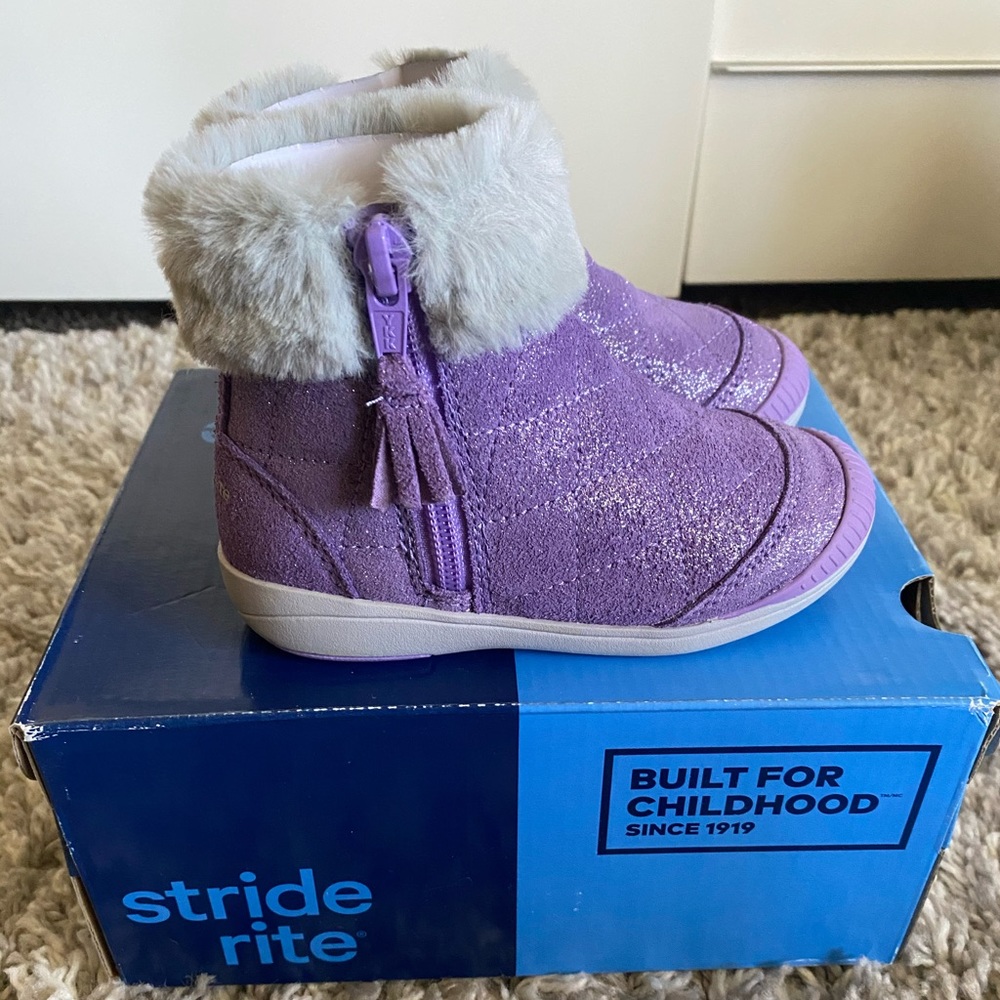 Brand New Stride Rite Toddler Girl Suede Boots